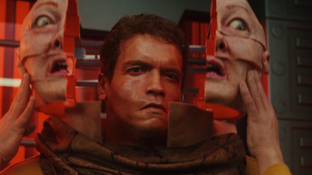 Arnold Schwarzenegger in Total Recall (1990) -- Screen Grab courtesy of Lionsgate.