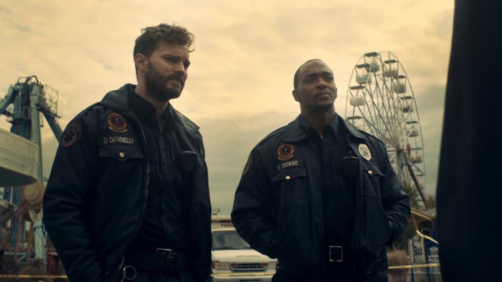 Jamie Dornan and Anthony Mackie in Synchronic (2019)