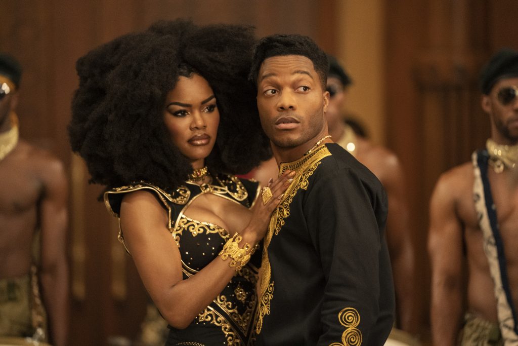 Teyana Taylor and Jermaine Fowler star in COMING 2 AMERICA Photo: Quantrell D. Colbert © 2020 Paramount Pictures