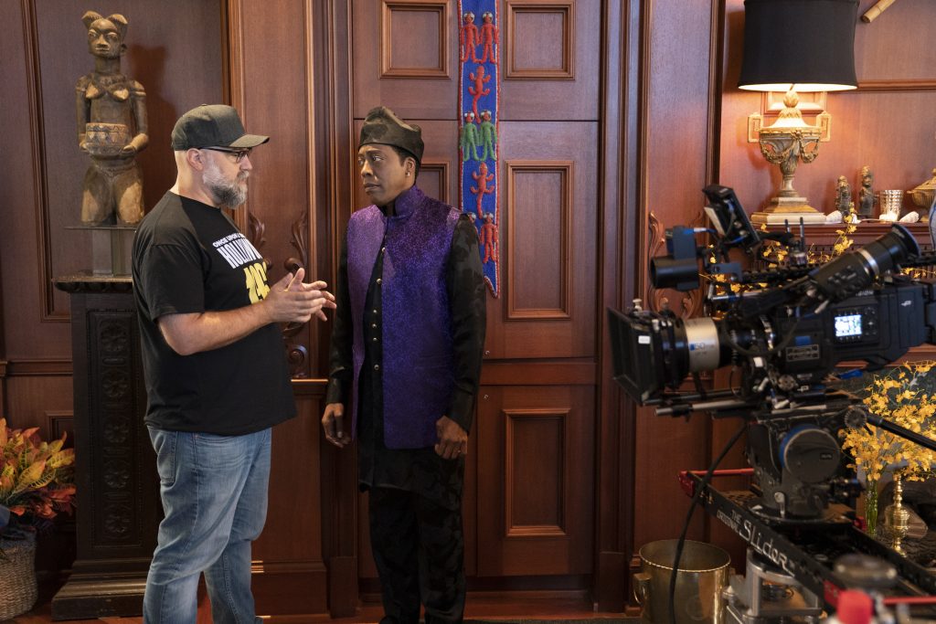 Director Craig Brewer with Arsenio Hall on the set of COMING 2 AMERICA Photo: Quantrell D. Colbert © 2020 Paramount Pictures