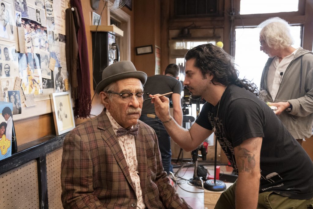 Eddie Murphy (left) on the set of COMING 2 AMERICA Photo: Quantrell D. Colbert © 2020 Paramount Pictures