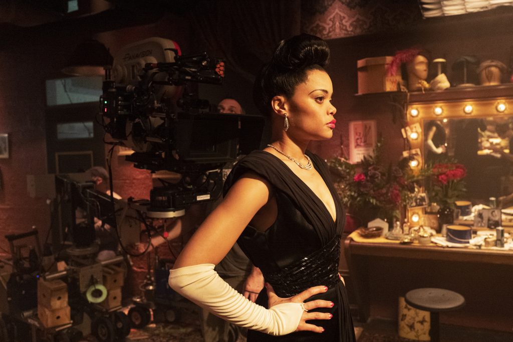 Andra Day on the set of THE UNITED STATES VS. BILLIE HOLIDAY from Paramount Pictures. Photo Credit: Takashi Seida.