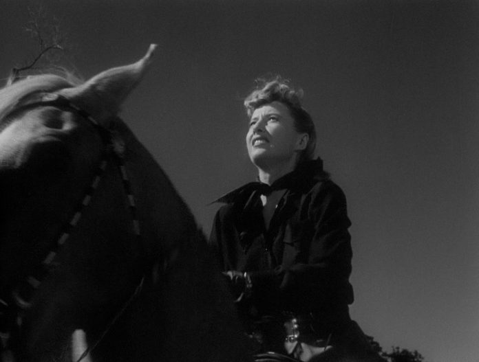 Barbara Stanwyck in The Furies (1950). Screen grab courtesy of the Criterion Collection.
