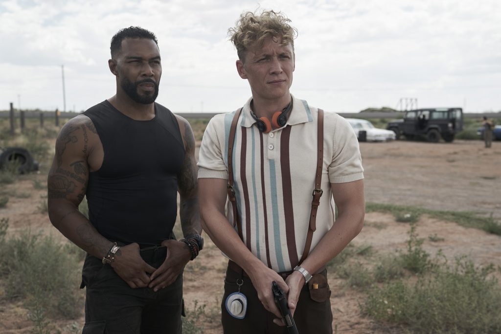 ARMY OF THE DEAD (L to R) OMARI HARDWICK as VANDEROHE and MATTHIAS SCHWEIGHÖFER as DIETER in ARMY OF THE DEAD. Cr. CLAY ENOS/NETFLIX © 2021