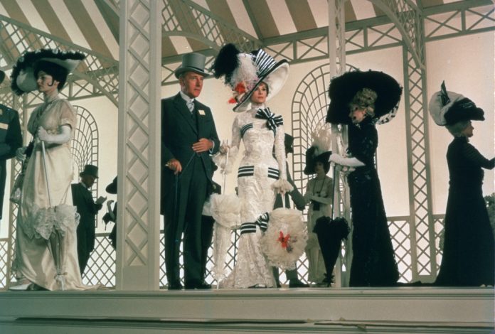 Audrey Hepburn and Wilfrid Hyde-White in My Fair Lady (1964)