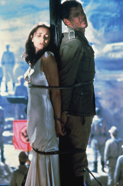 Karen Allen and Harrison Ford in Raiders of the Lost Ark (1981)
