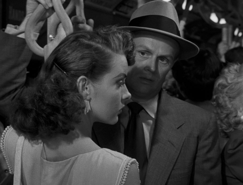 Jean Peters and Richard Widmark in Pickup on South Street (1953) screen capture courtesy of the Criterion Collection.Richard Widmark in Pickup on South Street (1953) screen capture courtesy of the Criterion Collection.