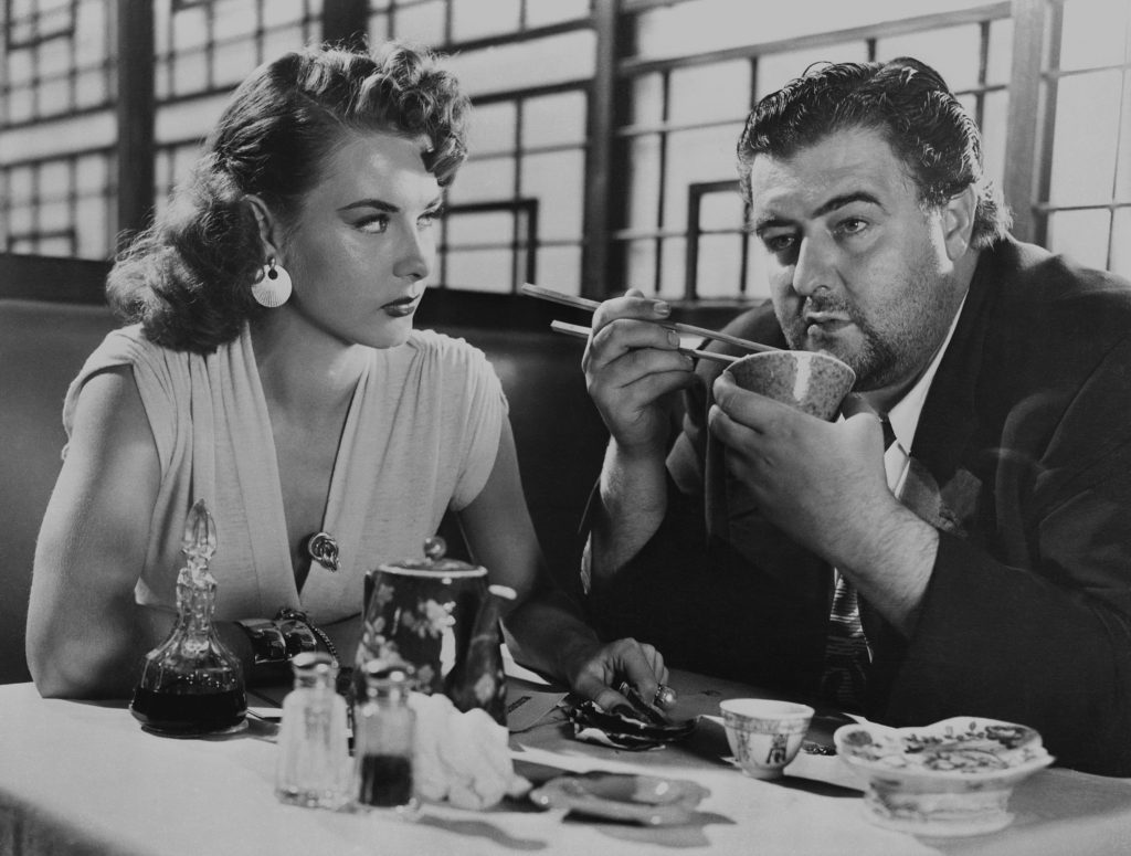 Jean Peters and Vic Perry in Pickup on South Street (1953) still courtesy of the Criterion Collection.