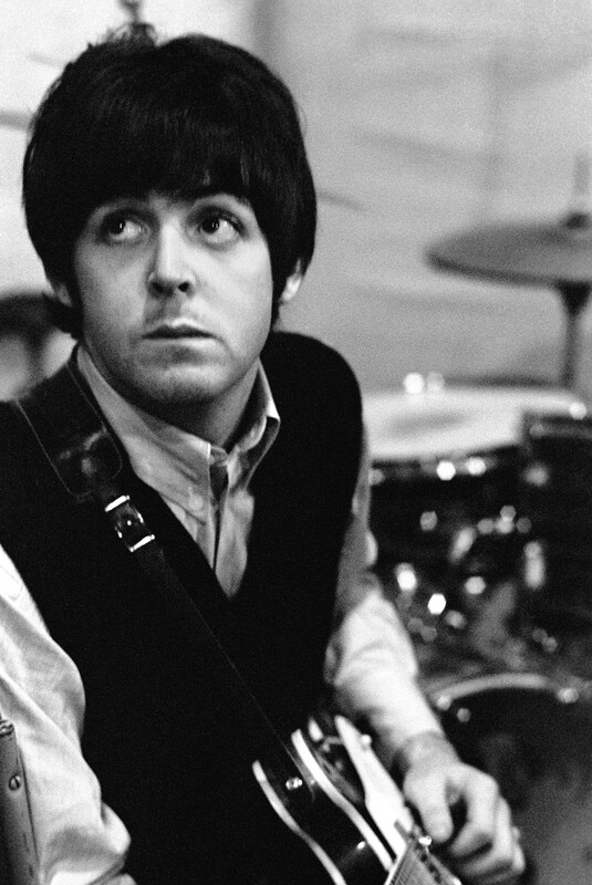 Paul McCartney in Abbey Road Studios during recording of the Revolver album. 1966. © Apple Corps Ltd.