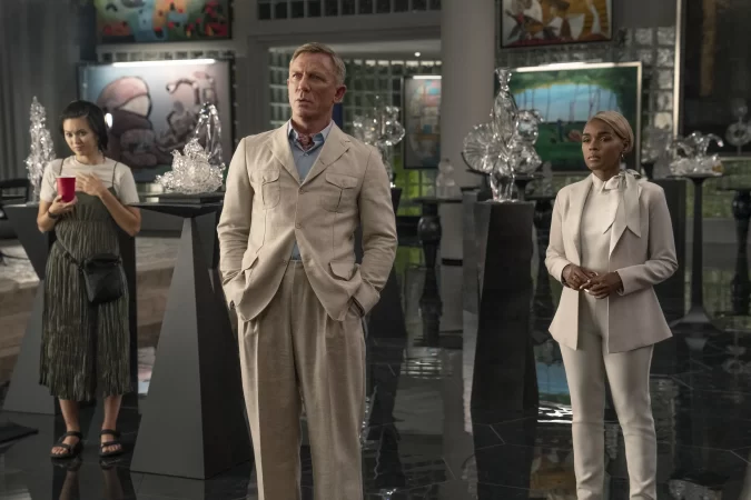 
Daniel Craig, Janelle Monáe, and Jessica Henwick in Glass Onion: A Knives Out Mystery (2022)
