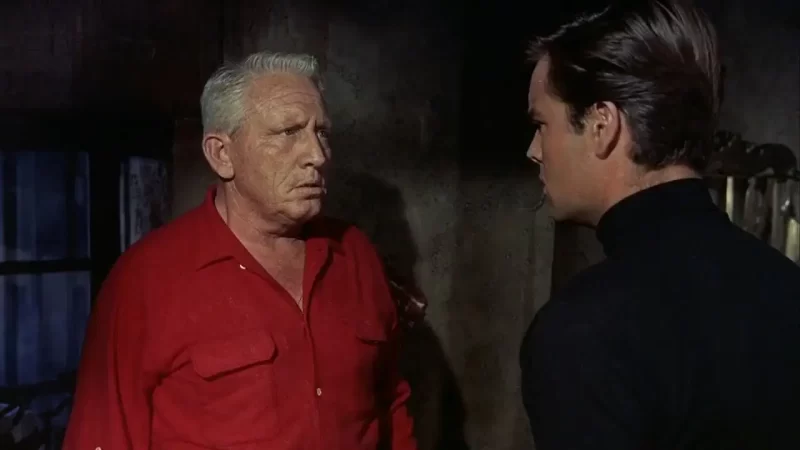 Robert Wagner and Spencer Tracy in The Mountain (1956)