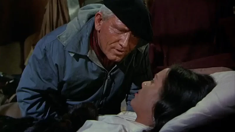Spencer Tracy and Anna Kashfi in The Mountain (1956)