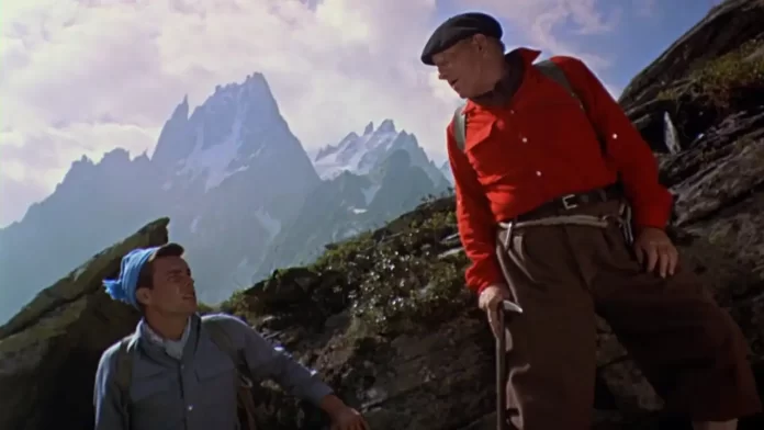 Robert Wagner and Spencer Tracy in The Mountain (1956)