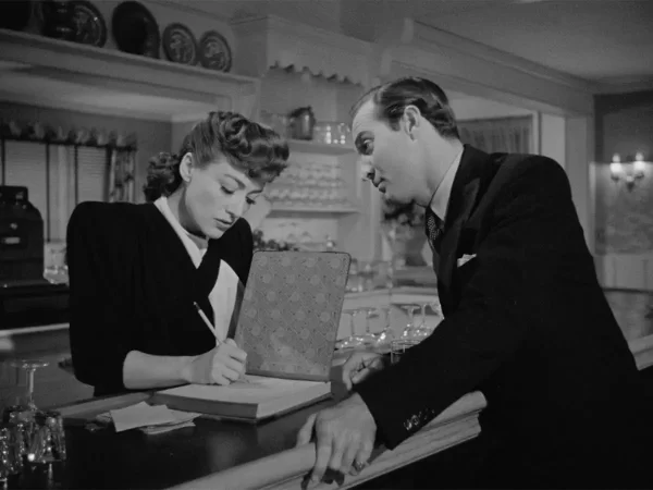 Joan Crawford and Zachary Scott in Mildred Pierce (1945)
