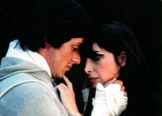 Sylvester Stallone and Talia Shire in Rocky (1976)