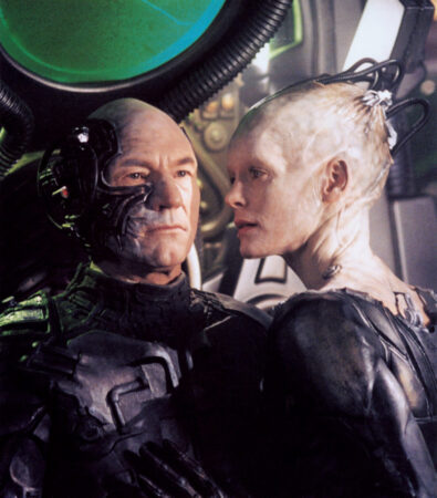 Patrick Stewart and Alice Krieg in Star Trek: First Contact (1996)