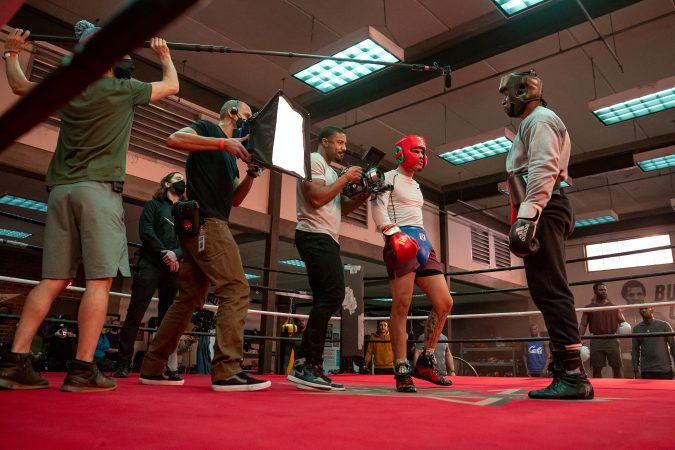 (l-r.) Director Michael B. Jordan, José Benavidez Jr. and Jonathan Majors on the set of their film

CREED III 

A Metro Goldwyn Mayer Pictures film

Photo credit: Eli Ade

© 2023 Metro-Goldwyn-Mayer Pictures Inc. All Rights Reserved

CREED is a trademark of Metro-Goldwyn-Mayer Studios Inc. All Rights Reserved.