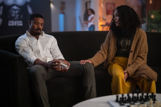 (l-r.) Michael B. Jordan stars as Adonis Creed, Mila Kent as Amara and Tessa Thompson as Bianca in

CREED III 

A Metro Goldwyn Mayer Pictures film

Photo credit: Eli Ade

© 2023 Metro-Goldwyn-Mayer Pictures Inc. All Rights Reserved

CREED is a trademark of Metro-Goldwyn-Mayer Studios Inc. All Rights Reserved.