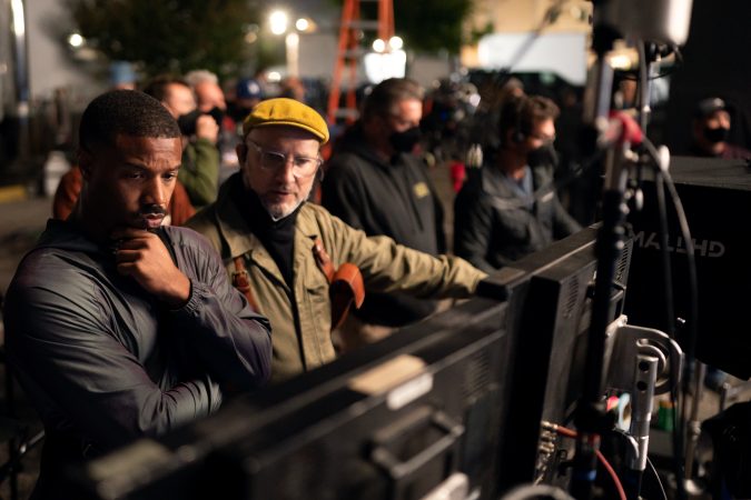 Director Michael B. Jordan and cinematographer Kramer Morgenthau on the set of their film

CREED III 

A Metro Goldwyn Mayer Pictures film

Photo credit: Ser Baffo

© 2023 Metro-Goldwyn-Mayer Pictures Inc. All Rights Reserved

CREED is a trademark of Metro-Goldwyn-Mayer Studios Inc. All Rights Reserved.