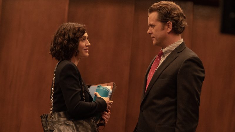 Joshua Jackson and Lizzy Caplan in Fatal Attraction (2023)