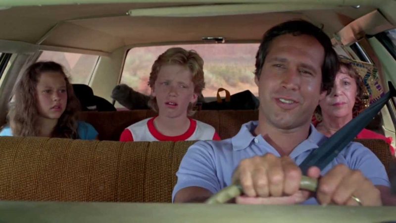 Chevy Chase, Anthony Michael Hall, Dana Barron, and Imogene Coca in National Lampoon's Vacation (1983)