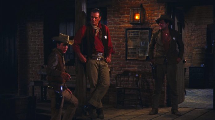 John Wayne, Dean Martin, and Ricky Nelson in Rio Bravo (1959)