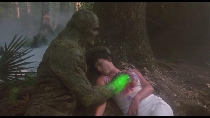 Dick Durock and Adrienne Barbeau in Swamp Thing (1982)