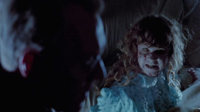 Linda Blair and Max von Sydow in The Exorcist (1973)