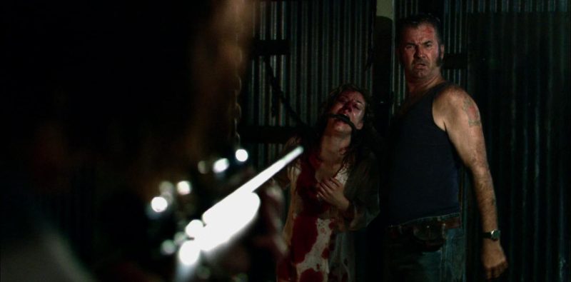 John Jarratt and Cassandra Magrath in Wolf Creek (2005)