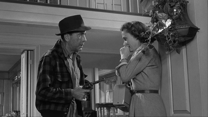 Humphrey Bogart and Martha Scott in The Desperate Hours (1955)