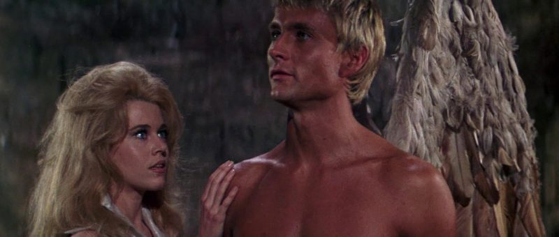 Jane Fonda and John Phillip Law in Barbarella (1968)