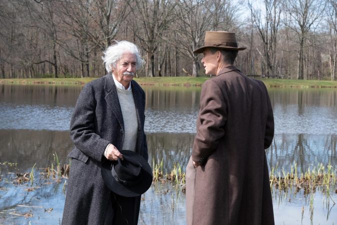Tom Conti and Cillian Murphy in Oppenheimer (2023)