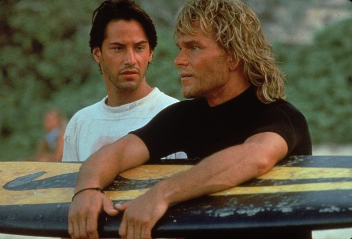 Patrick Swayze and Keanu Reeves in Point Break (1991)