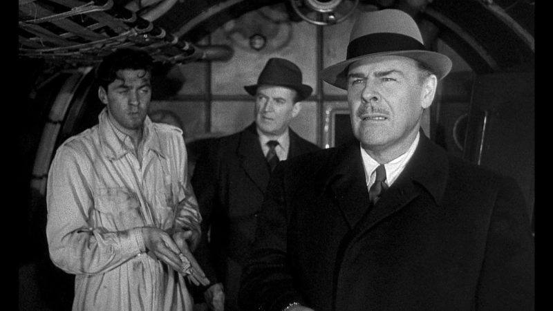 Brian Donlevy, Maurice Kaufmann, and Jack Warner in The Quatermass Xperiment (1955)