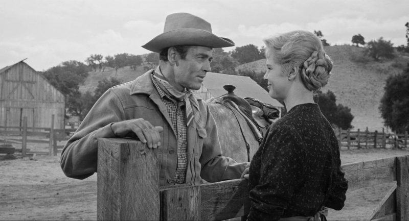 Henry Fonda and Betsy Palmer in The Tin Star (1957)