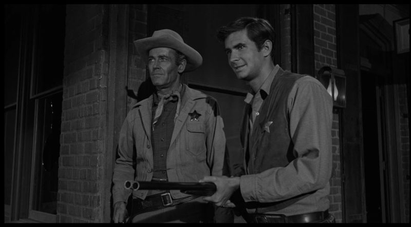 Henry Fonda and Anthony Perkins in The Tin Star (1957)
