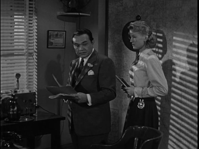 Edward G. Robinson and K.T. Stevens in Vice Squad (1953)