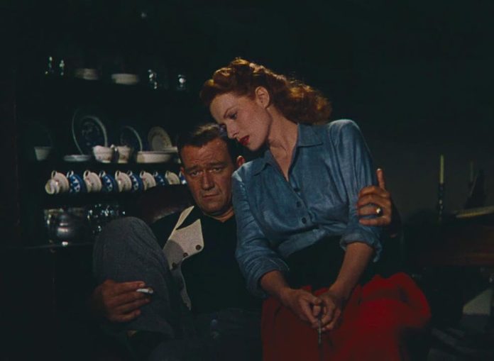 Maureen O'Hara and John Wayne in The Quiet Man (1952)