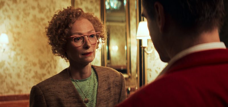 Colin Farrell and Tilda Swinton in Ballad of a Small Player (2025)