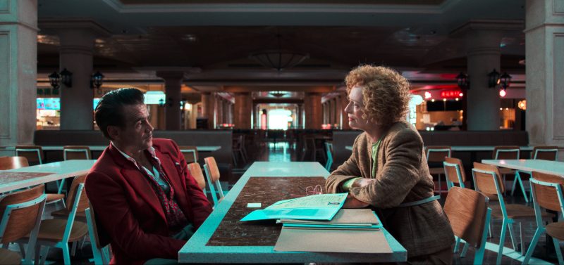 Colin Farrell and Tilda Swinton in Ballad of a Small Player (2025)