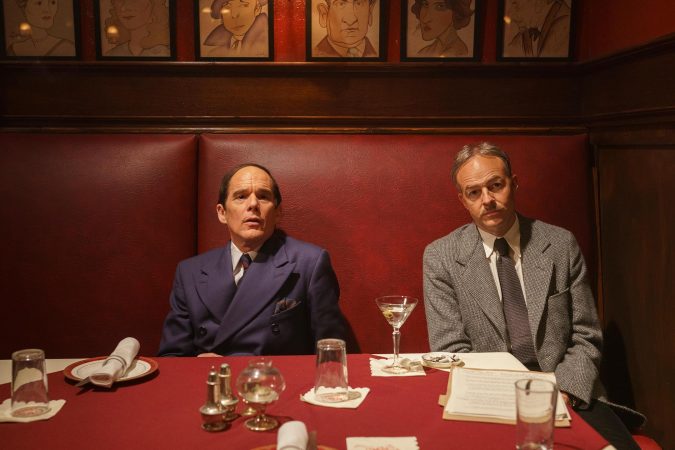 Ethan Hawke and Patrick Kennedy in Blue Moon (2025)